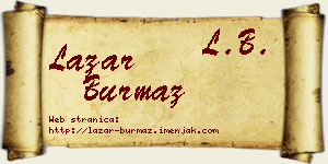 Lazar Burmaz vizit kartica